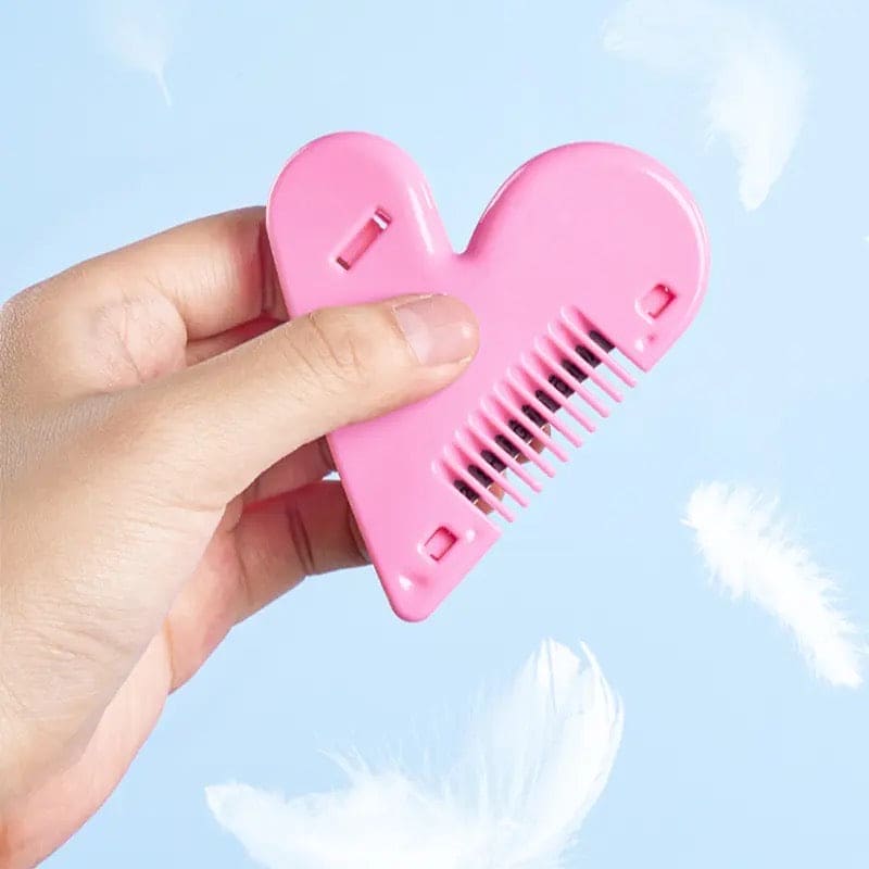 Love Heart Hair Trimming Comb, Pink Mini Hair Trimmer, Cute Manual Hair Cutting Comb, Women Hair Cutting Comb, Body Hair Removal, Pubic Hair Brush, Self Hair Cutting Comb Love Heart Hair Trimming Comb, Pink Mini Hair Trimmer, Cute Manual Hair Cutting Comb, Women Hair Cutting Comb, Body Hair Removal, Pubic Hair Brush, Self Hair Cutting Comb